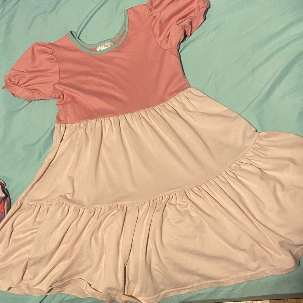 Pink and Cream Kids Dress